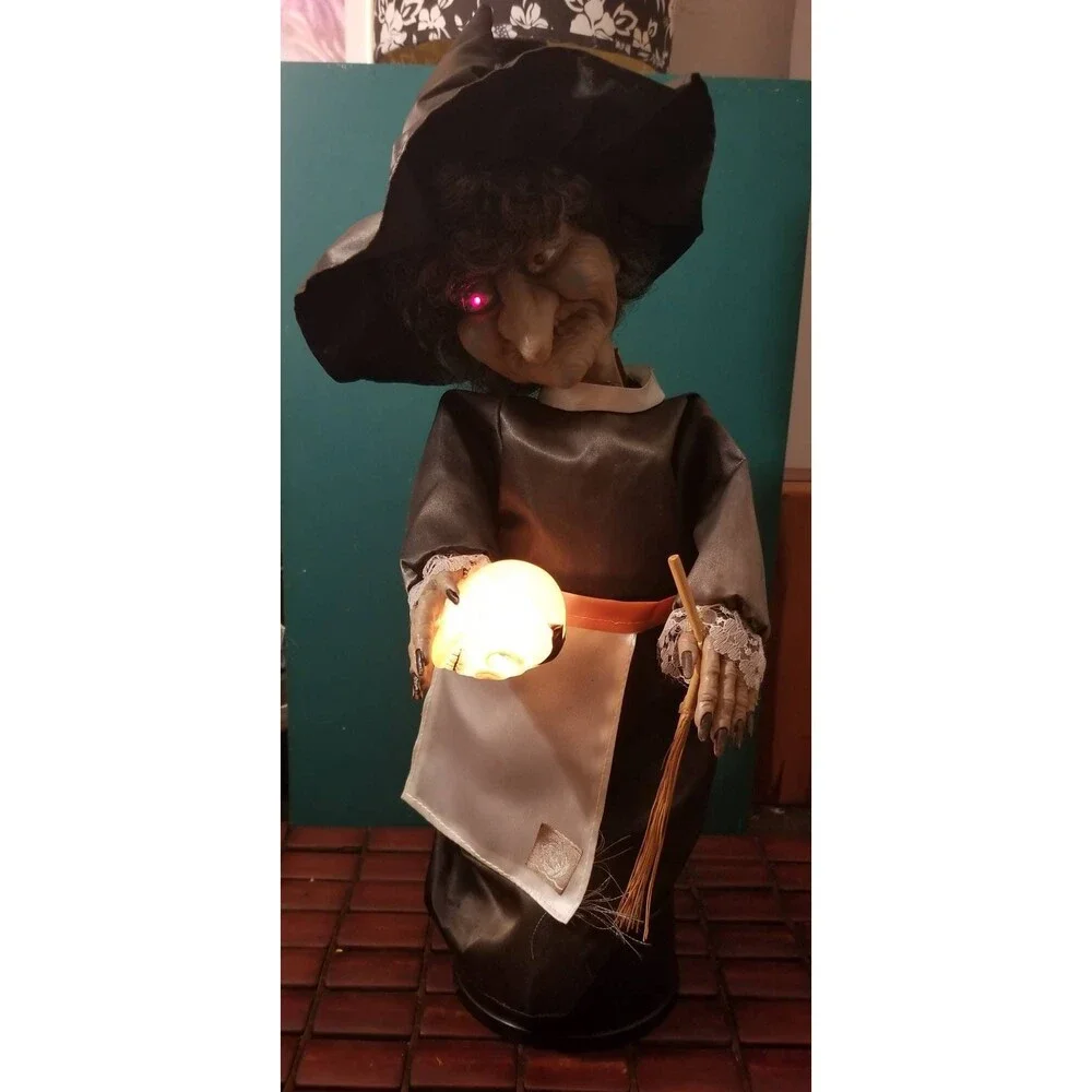 Vintage 1989 Sancho Witch Figure, Animatronic Halloween Decor (Original Box)